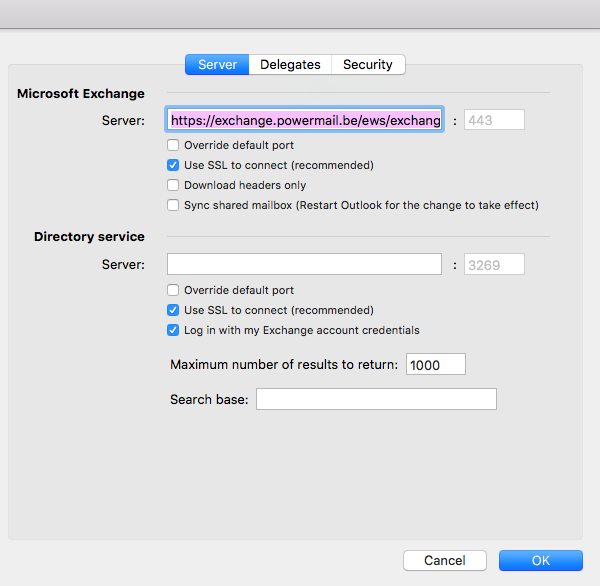 outlook for mac 2011 work with exchange